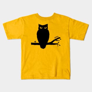 Spooky Owl Silhouette Kids T-Shirt